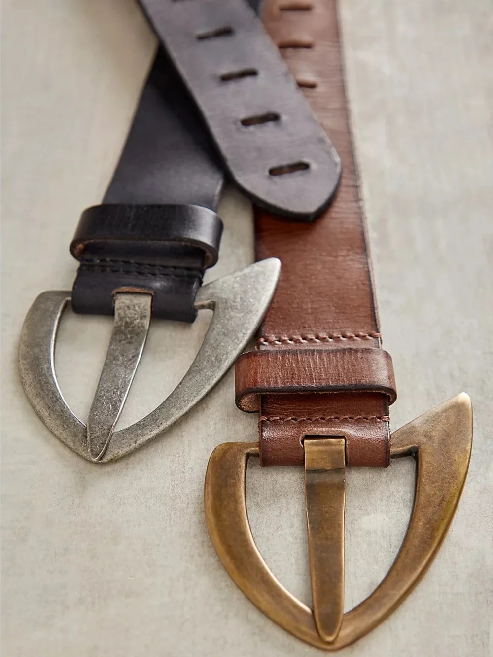 NWT FREE PEOPLE WE THE FREE Noa Leather Belt | Cognac/Brown MSRP $58